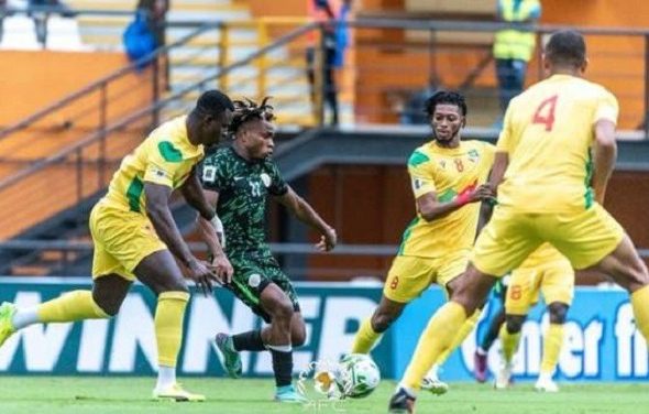 Super Eagles and Benin Republic in their 2026 World Cup qualifiers encounter in Abidjan