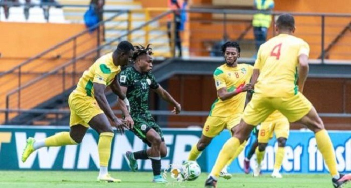 Super Eagles and Benin Republic in their 2026 World Cup qualifiers encounter in Abidjan