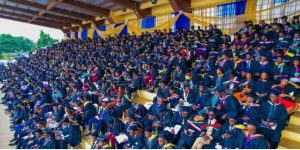Cross section of graduands at Babcock University convocation ceremony